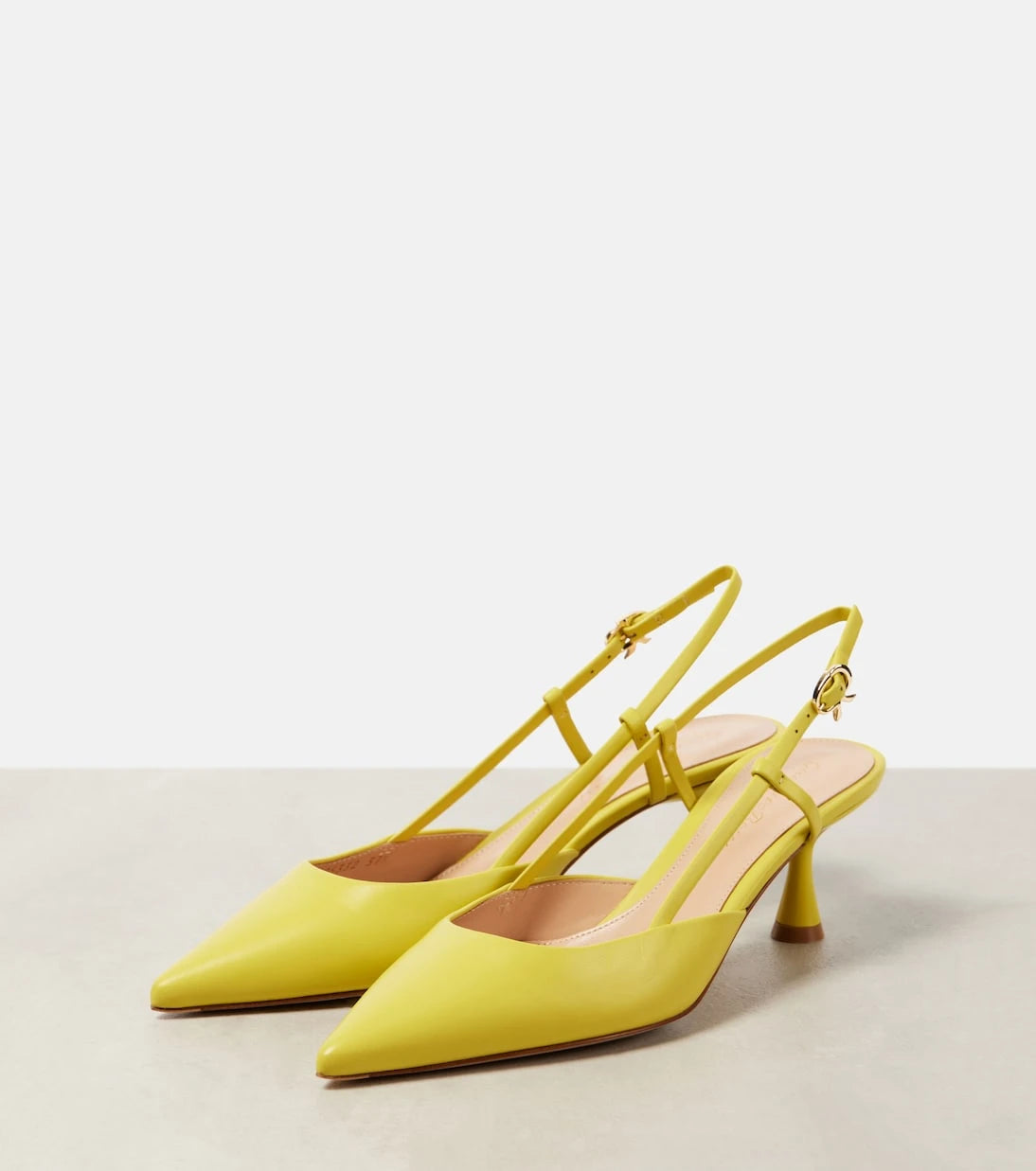 Gianvito Rossi - Ascent 55 leather slingback pumps