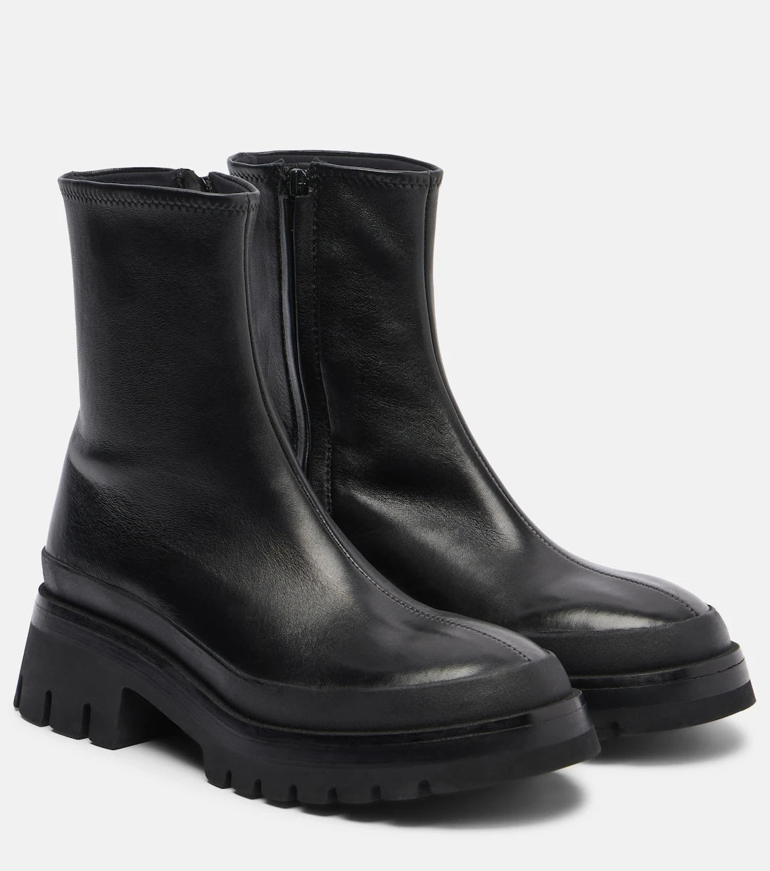 Khaite - Fallon 35 leather ankle boots