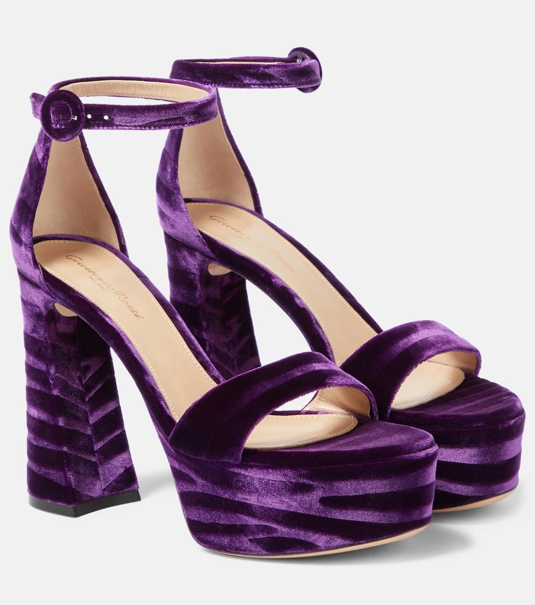 Gianvito Rossi - Holly velvet platform sandals