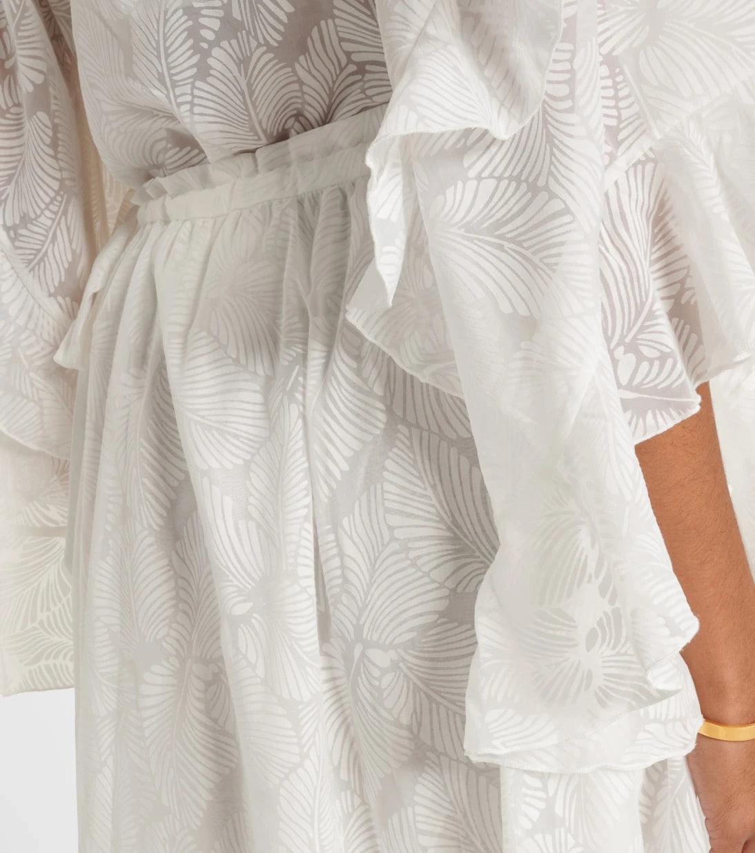 Zimmermann - Daylight ruffled cotton-blend maxi skirt