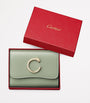 Calfskin Panthère de Cartier Mini Wallet SAGE GREEN
