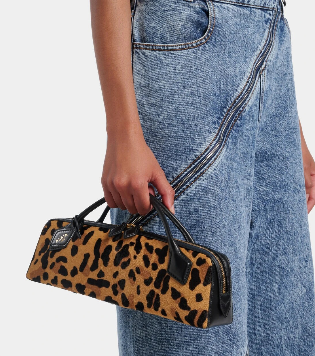 Alaïa - Le Teckel leopard-print calf hair clutch
