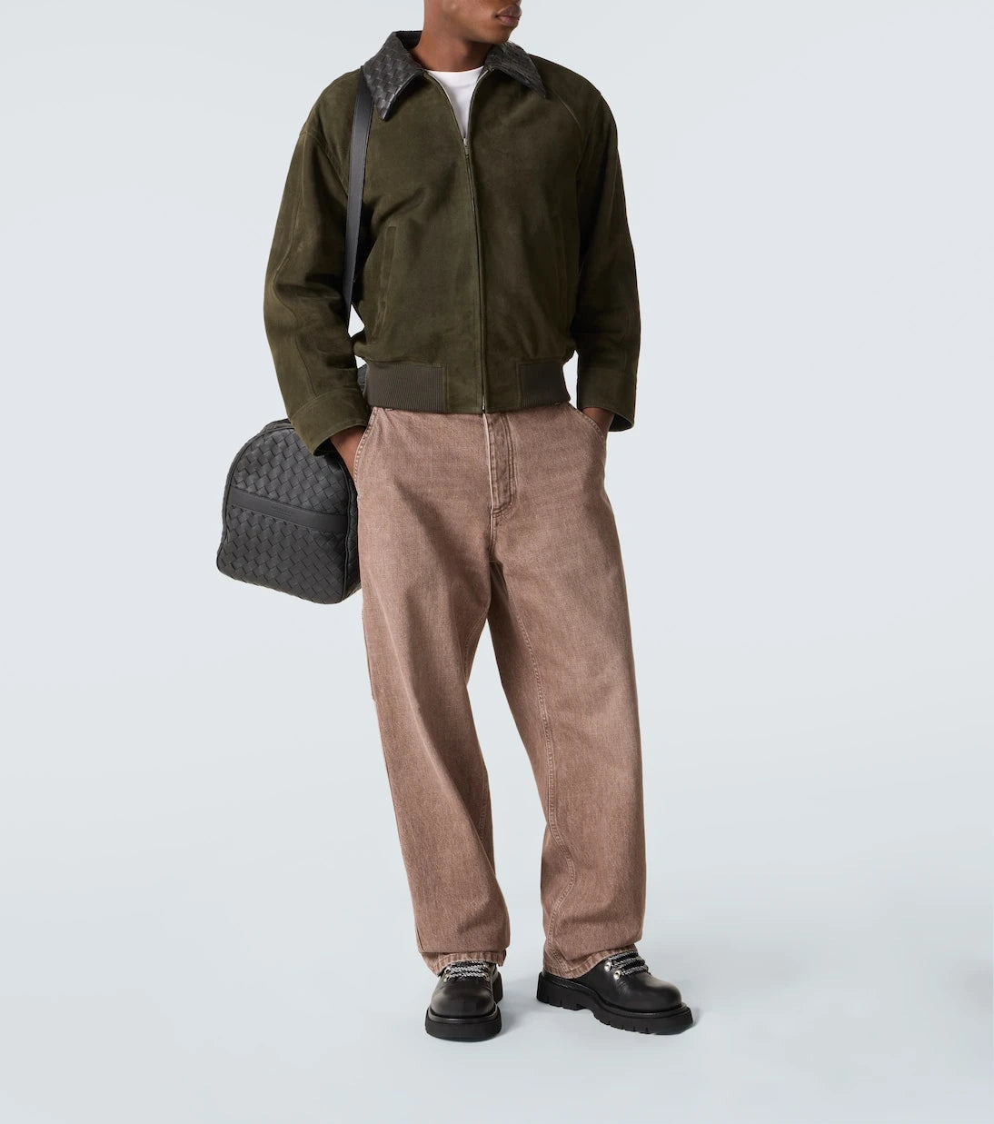 Bottega Veneta - Lug leather lace-up boots