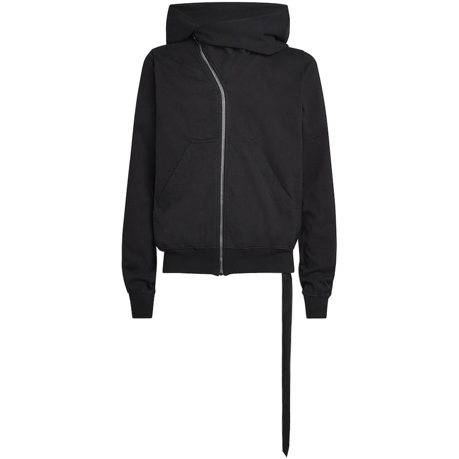 Rick Owens Black Cotton Mountain Hoodie