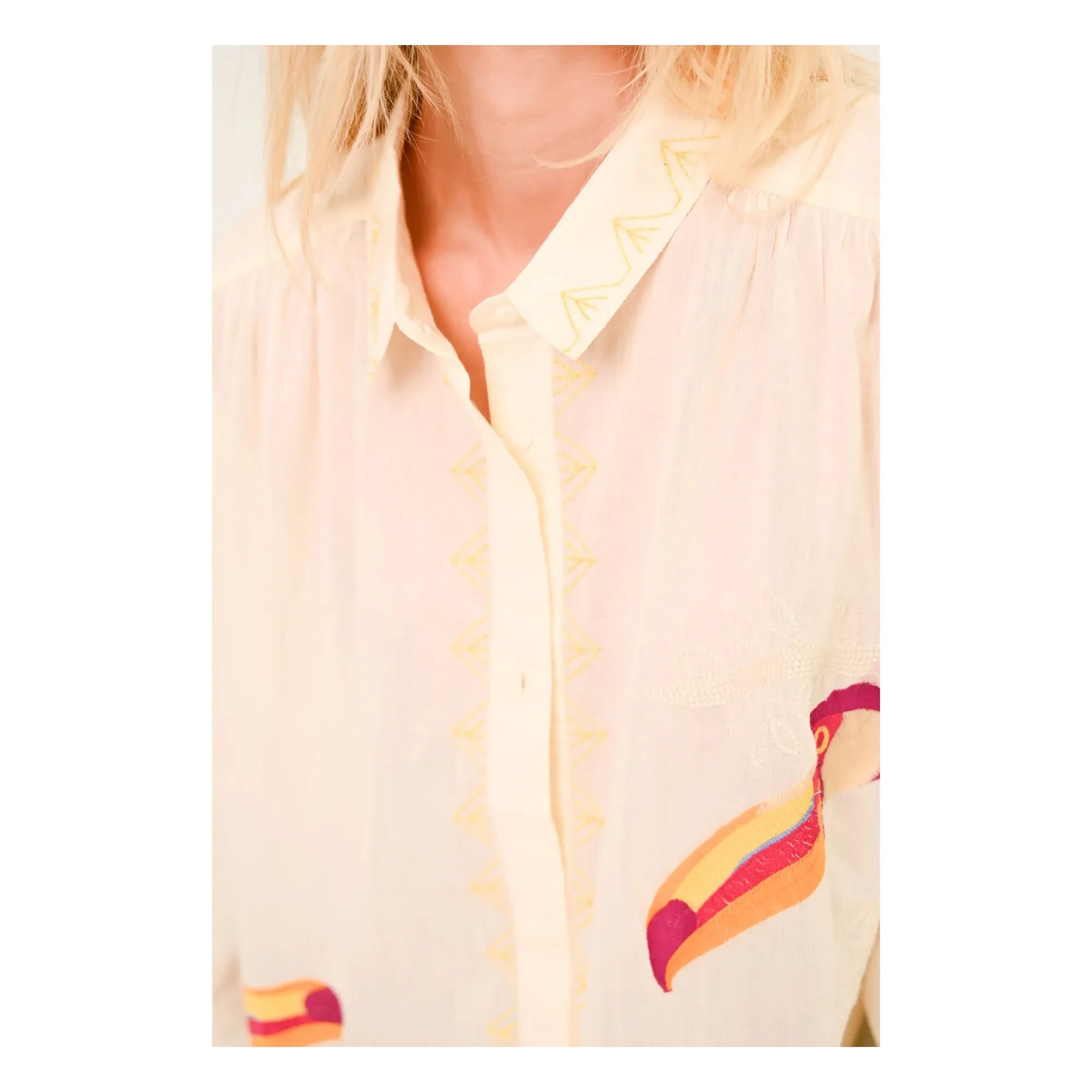 Sacrécoeur - Ali Pelican Voile de Coton shirt | White