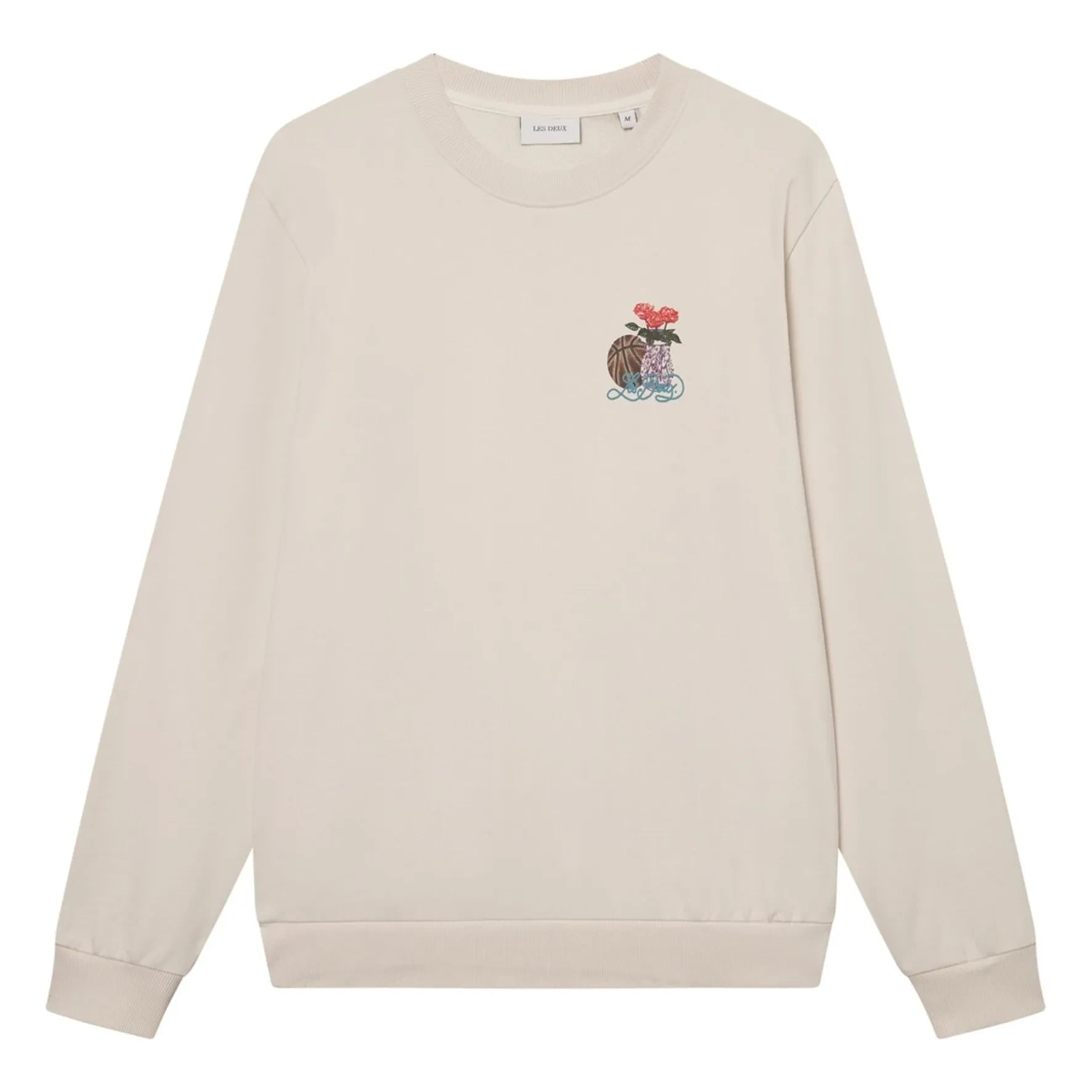 Les Deux - Cole Table Cotton Organic Round Neck Sweater | Ivory