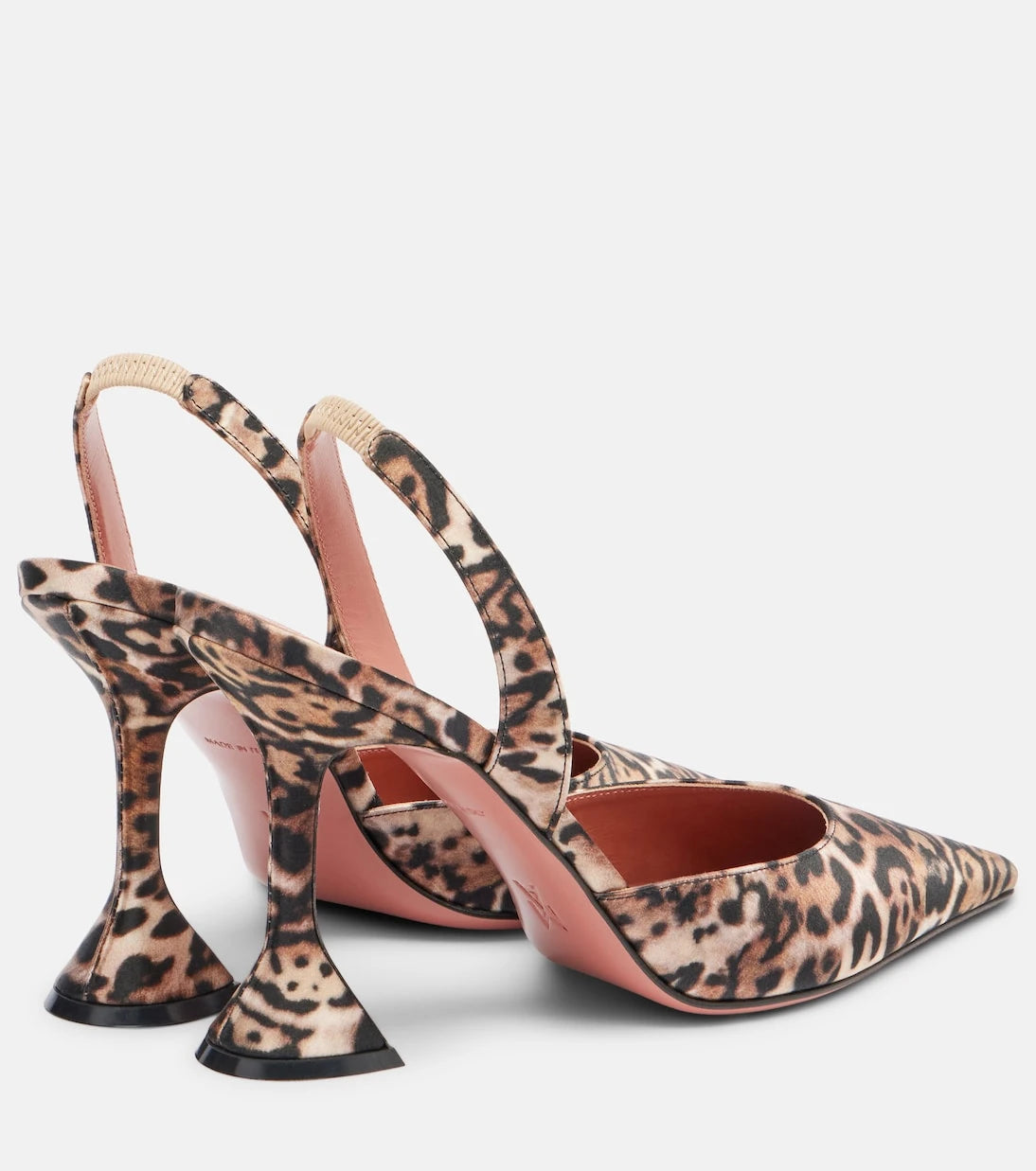Amina Muaddi - Holli 95 satin slingback pumps