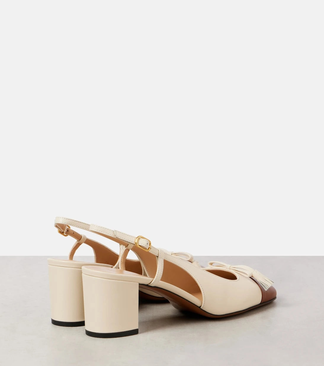 Valentino Garavani - Valet du Roi leather slingback pumps