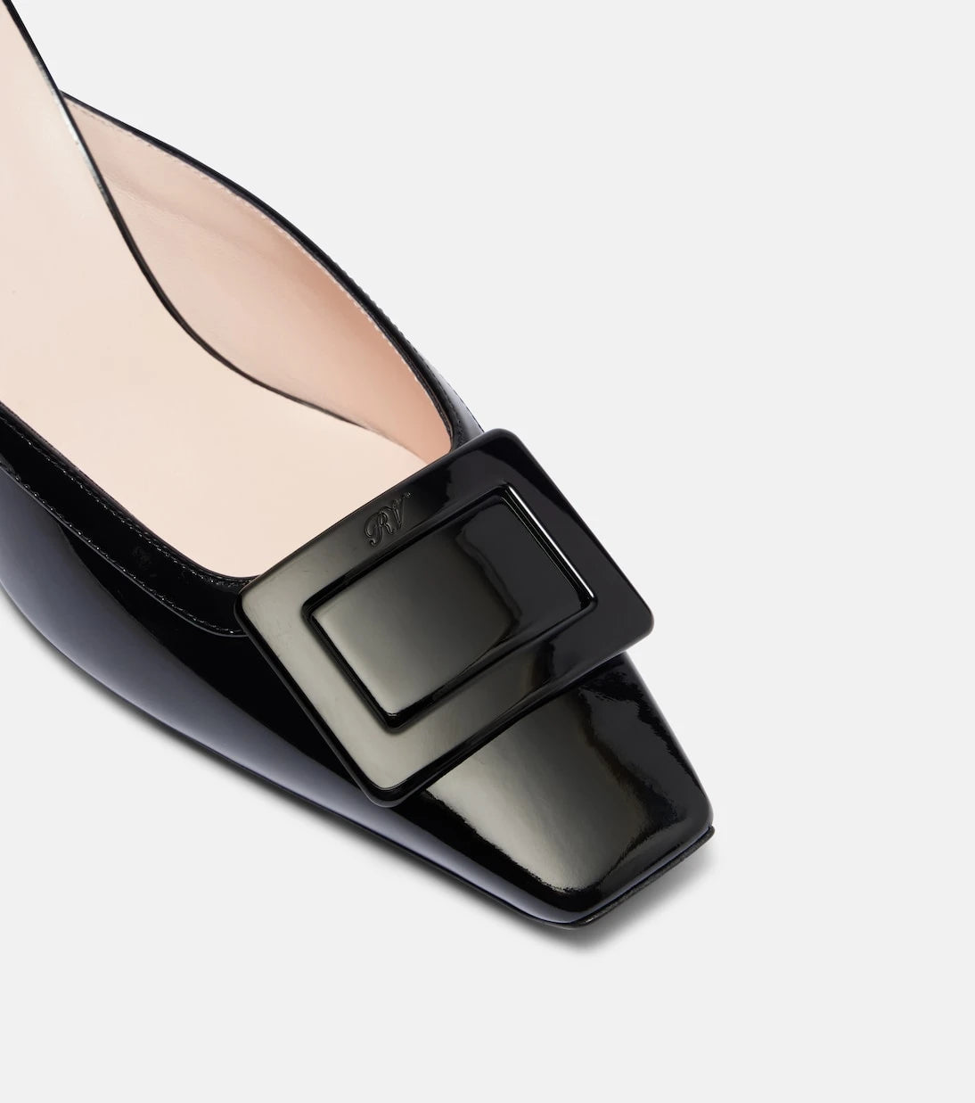 Roger Vivier - Belle Vivier 60 leather wedge mules