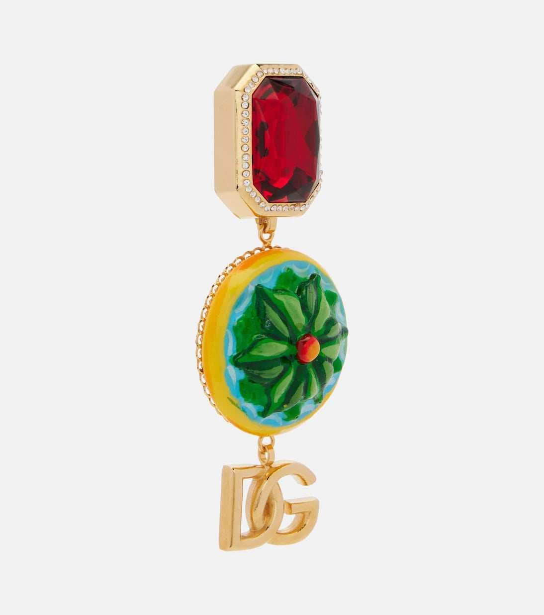 Dolce&Gabbana - DG embellished clip-on earrings