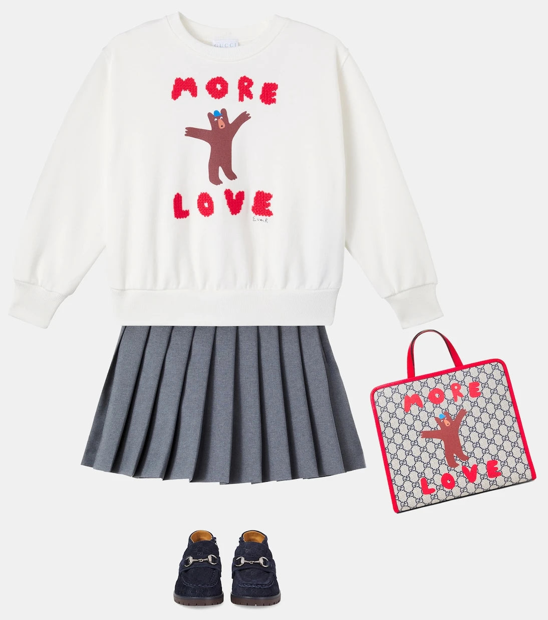 Gucci Kids - x Euan Roberts embroidered cotton sweatshirt