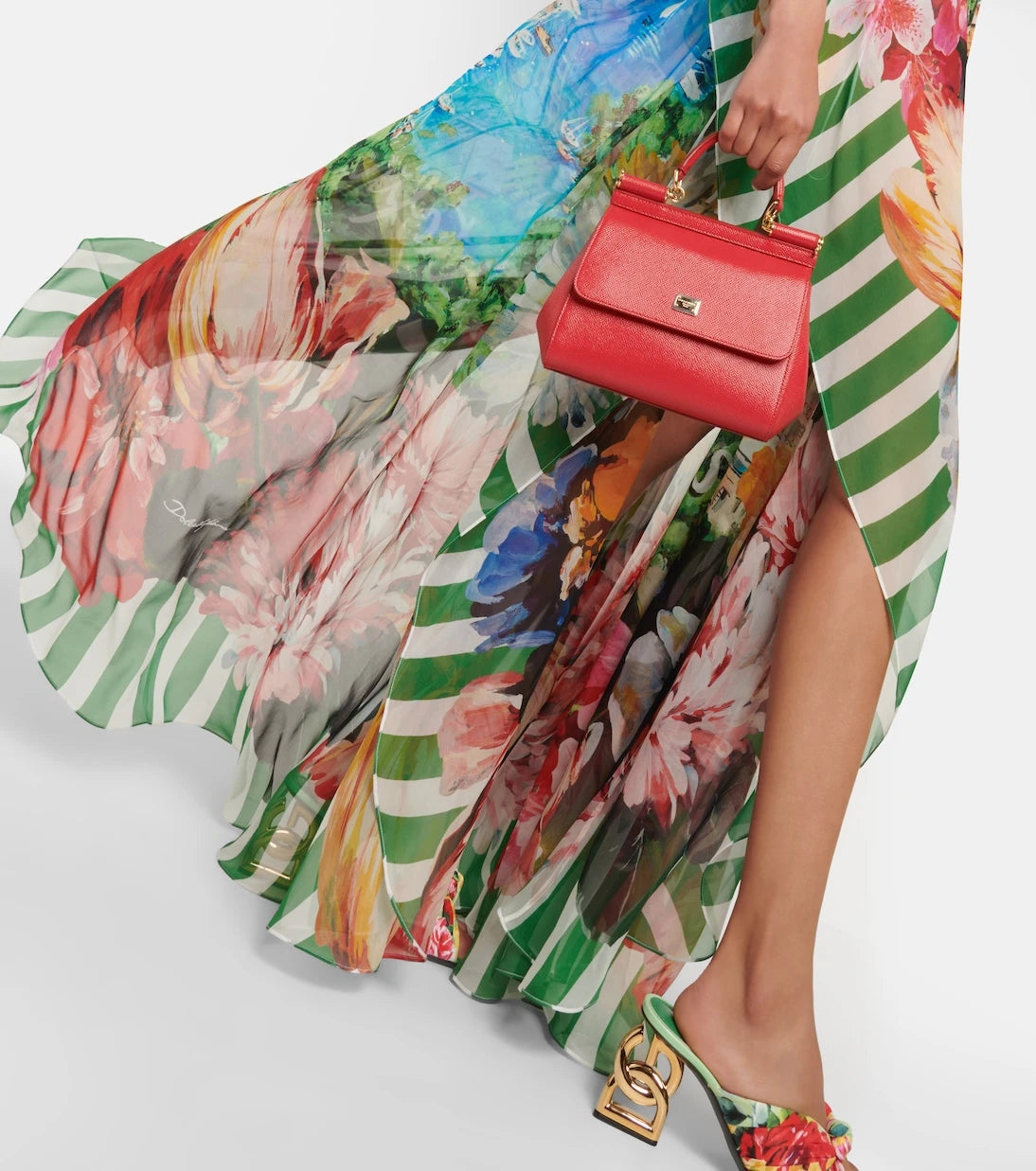 Dolce&Gabbana - Portofino printed silk chiffon gown