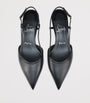 Christian Louboutin Black Miss Z Slingina Leather Pumps 25