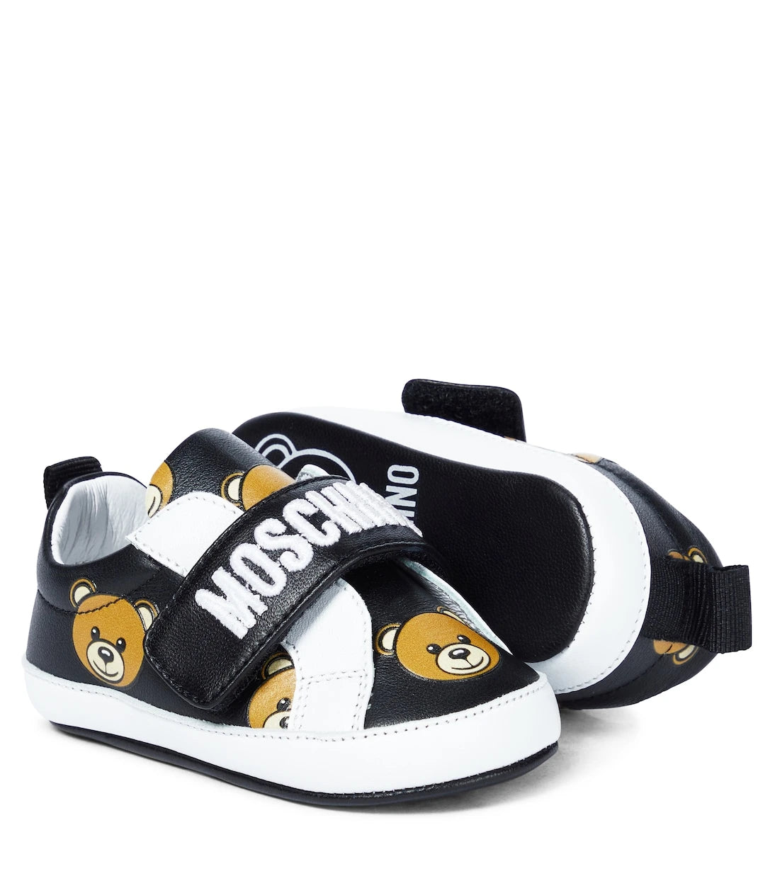 Moschino Kids - Baby leather sneakers