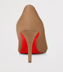 Christian Louboutin Beige Miss Z Velour Pumps 80