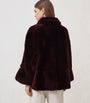 Brunello Cucinelli Red Shearling Reversible Overcoat