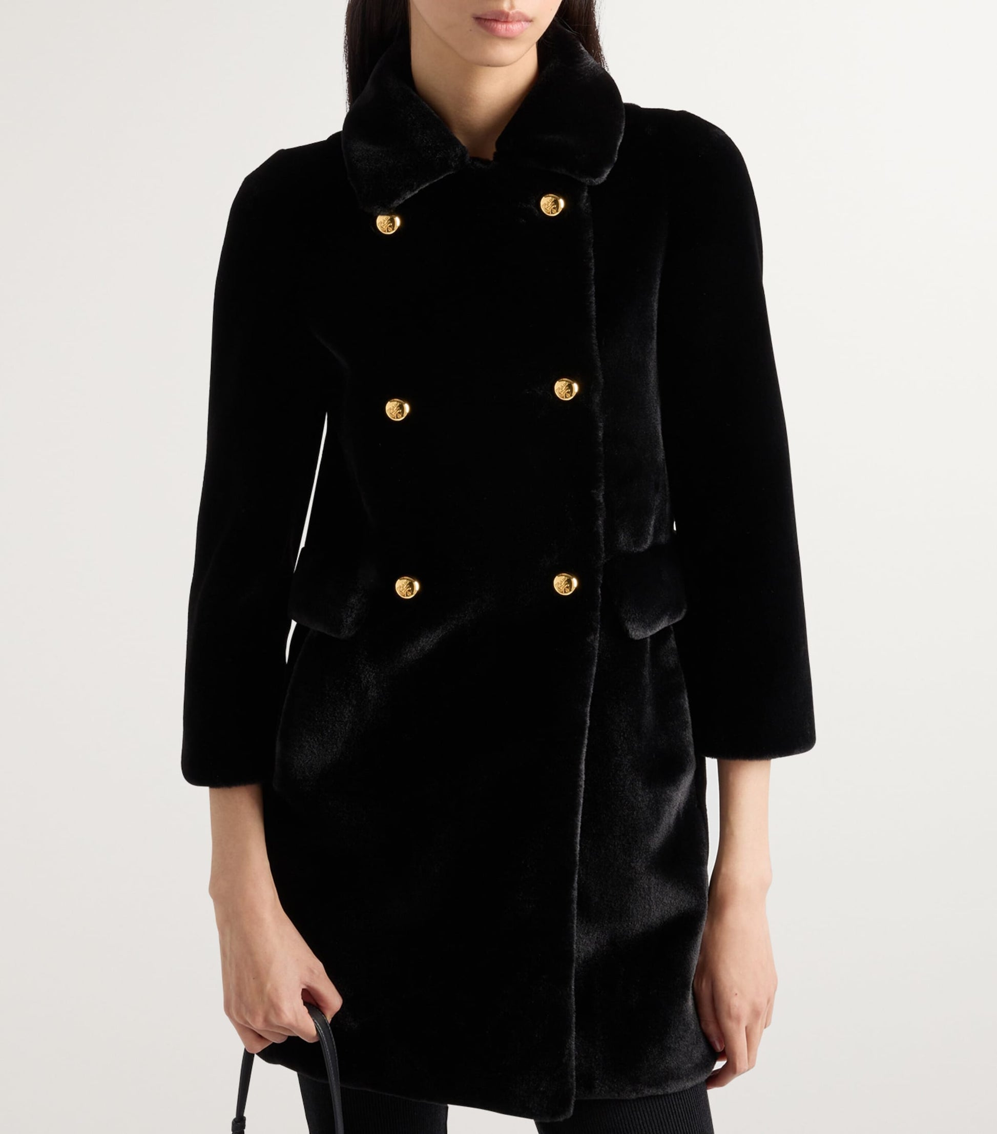 Prada Black Double-Breasted Aspen Coat