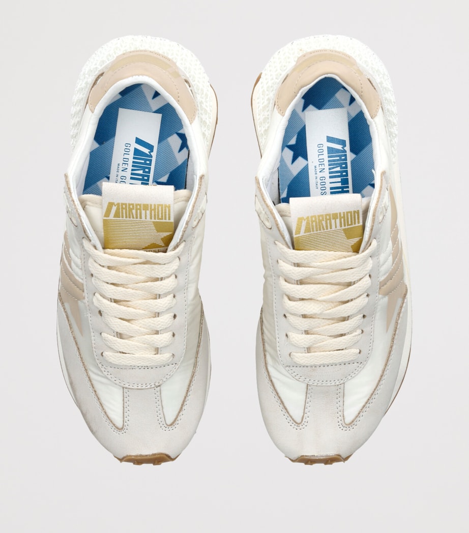 Golden Goose Beige Running Marathon Sneakers