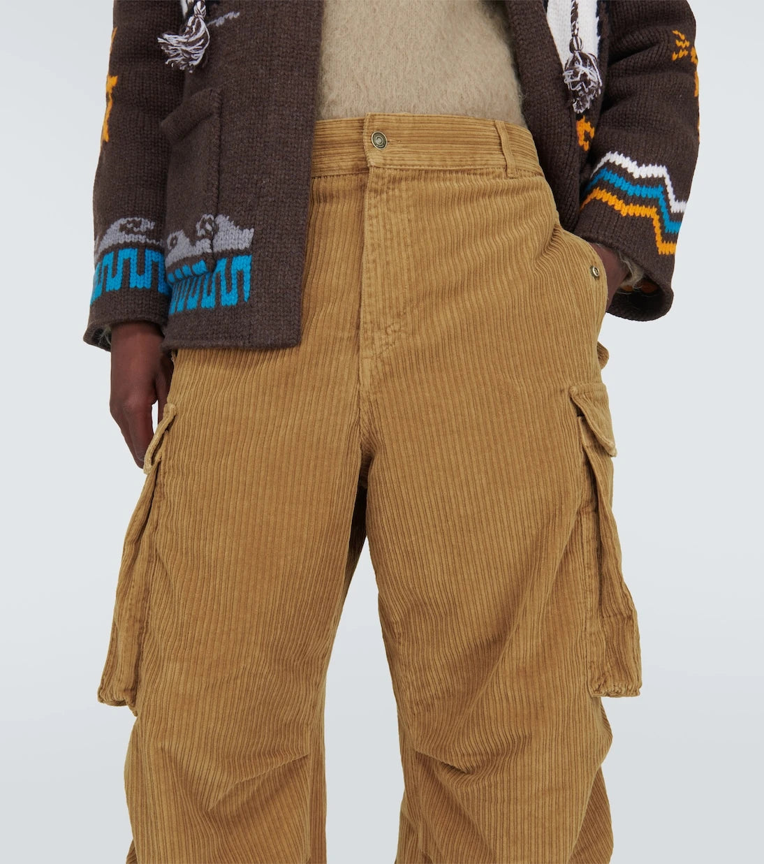 Alanui - Velvet corduroy cargo pants