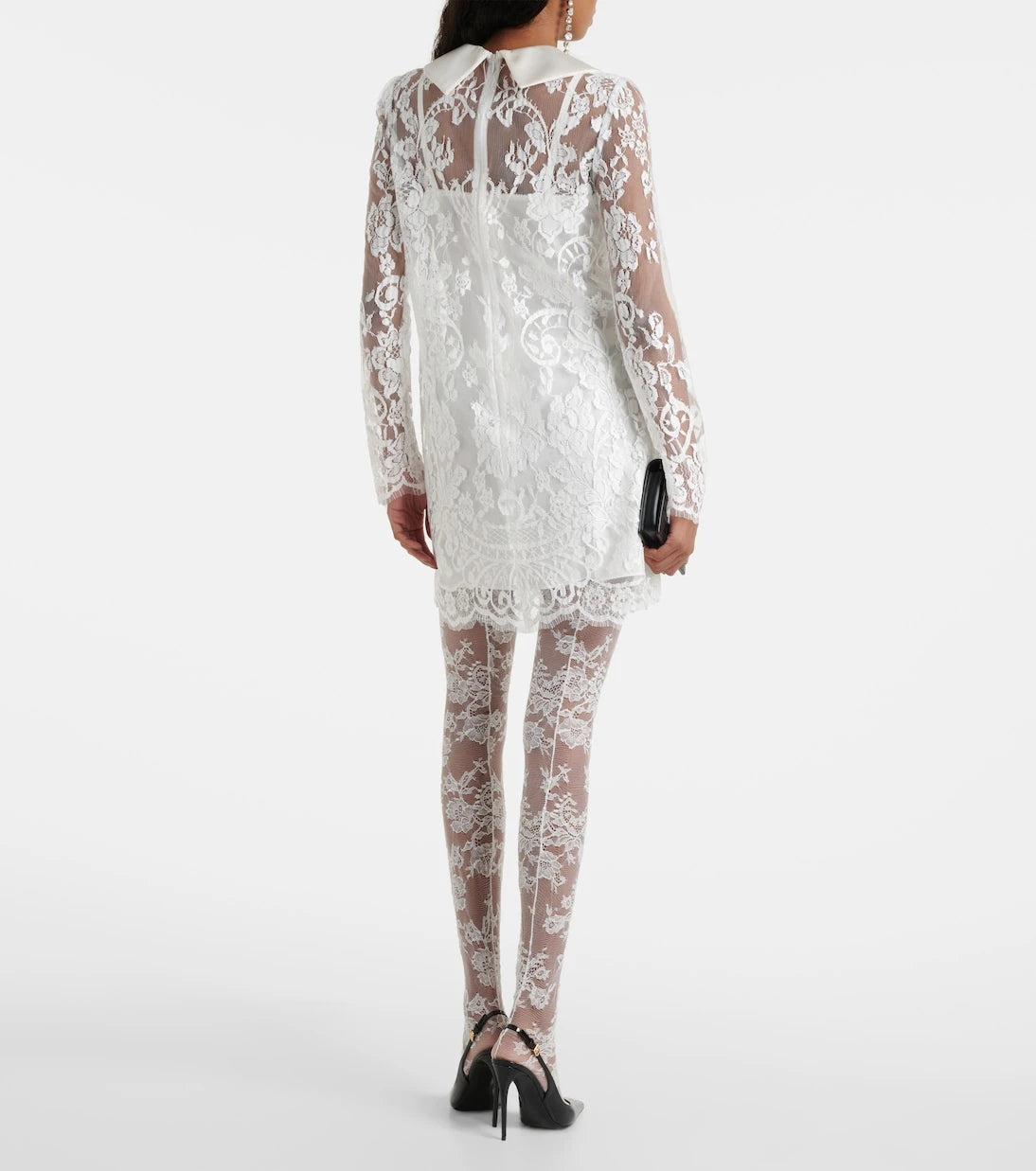 Dolce&Gabbana - Lace and satin minidress