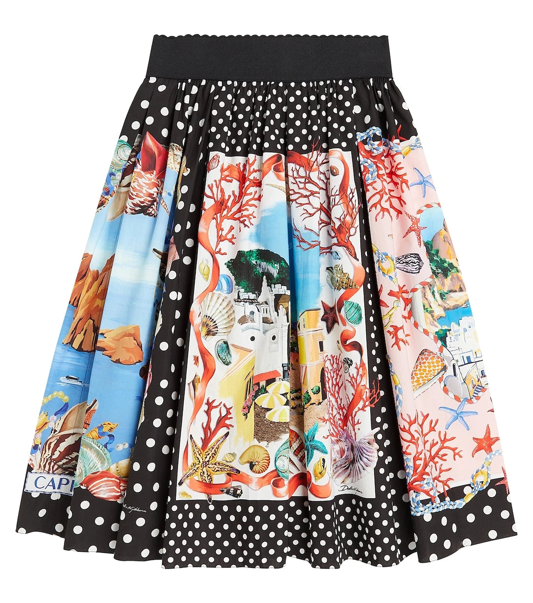 Dolce&Gabbana Kids - Capri printed cotton poplin skirt