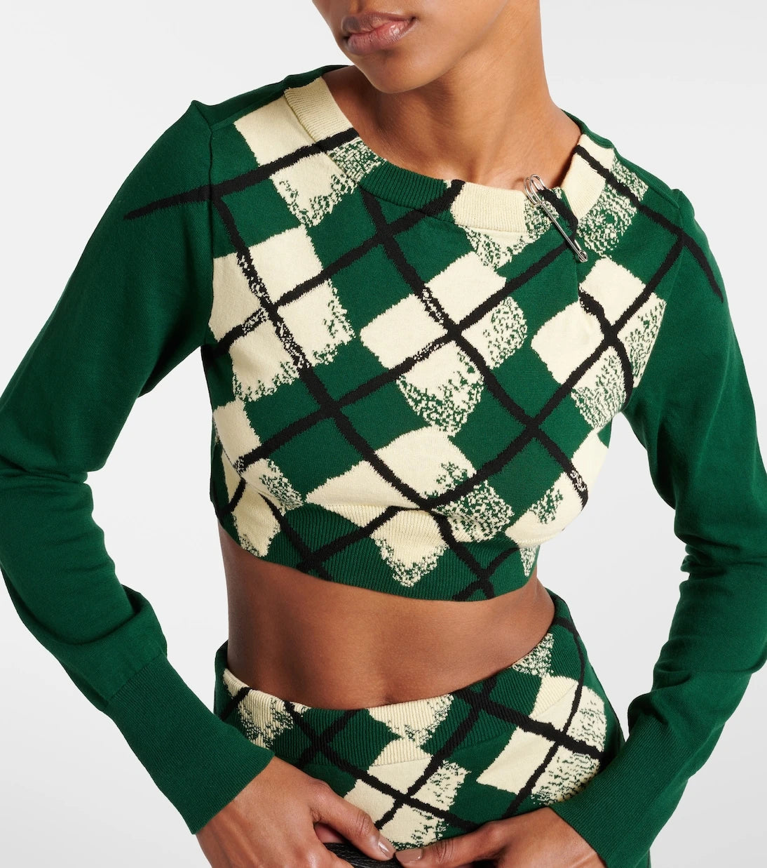 Burberry - سترة أرجيل قصيرة من القطن