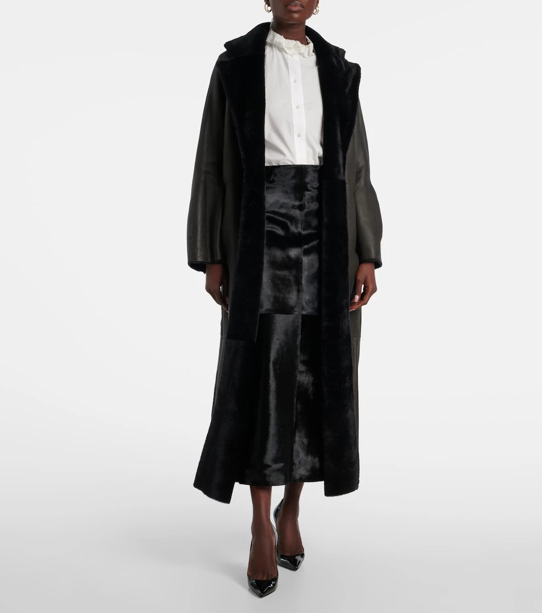 Nour Hammour - Meret shearling wrap coat