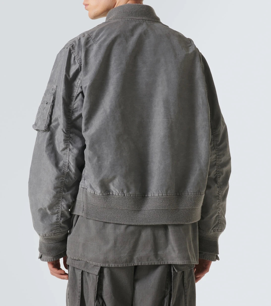 Sacai - Ripstop-trimmed twill bomber jacket