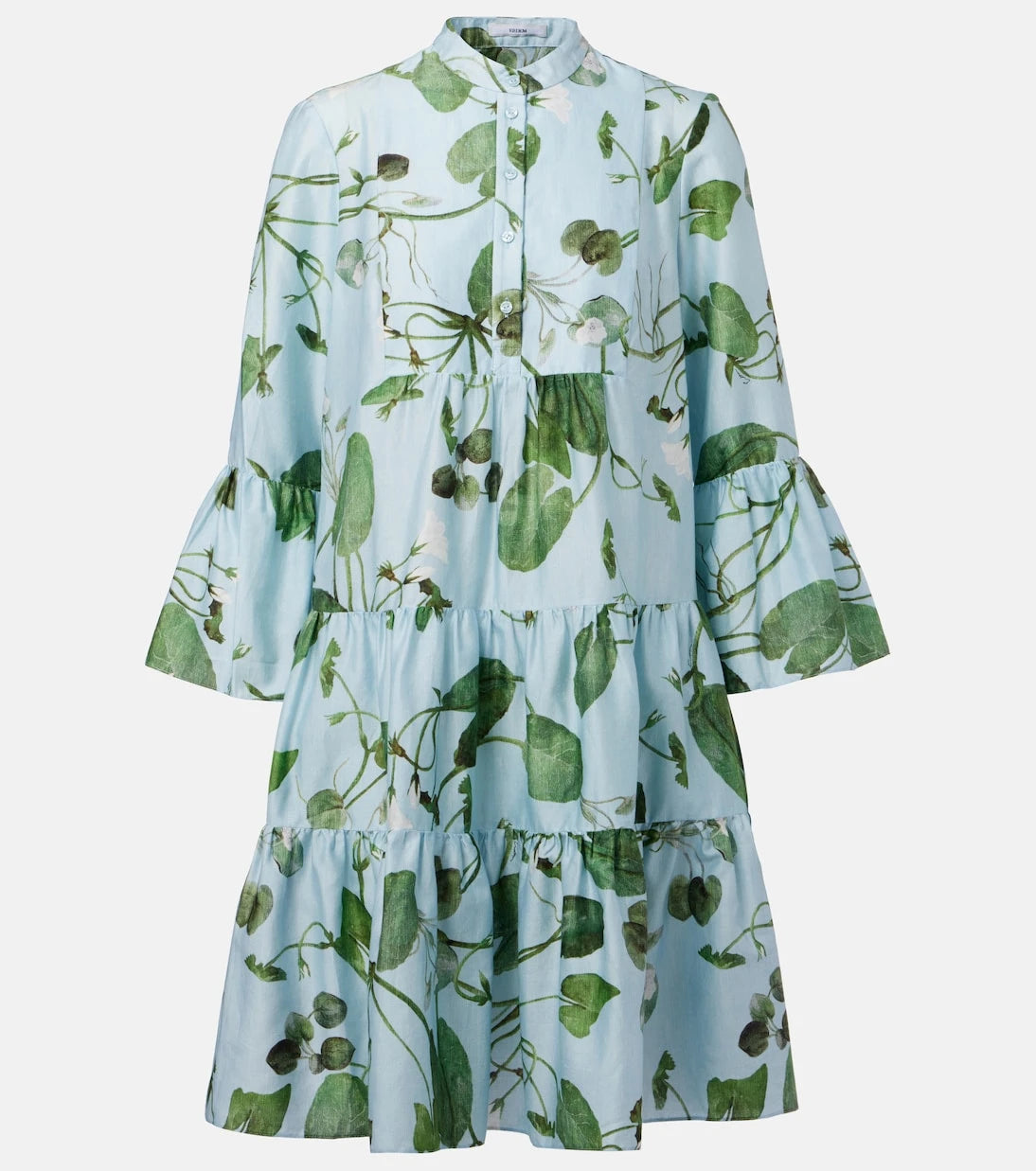 Erdem - Tiered floral cotton minidress