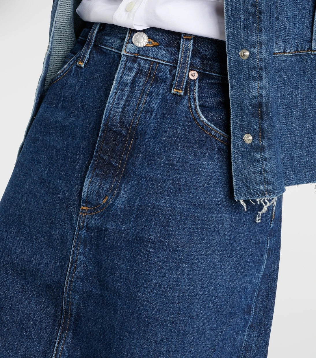 Agolde - Hilla denim maxi skirt