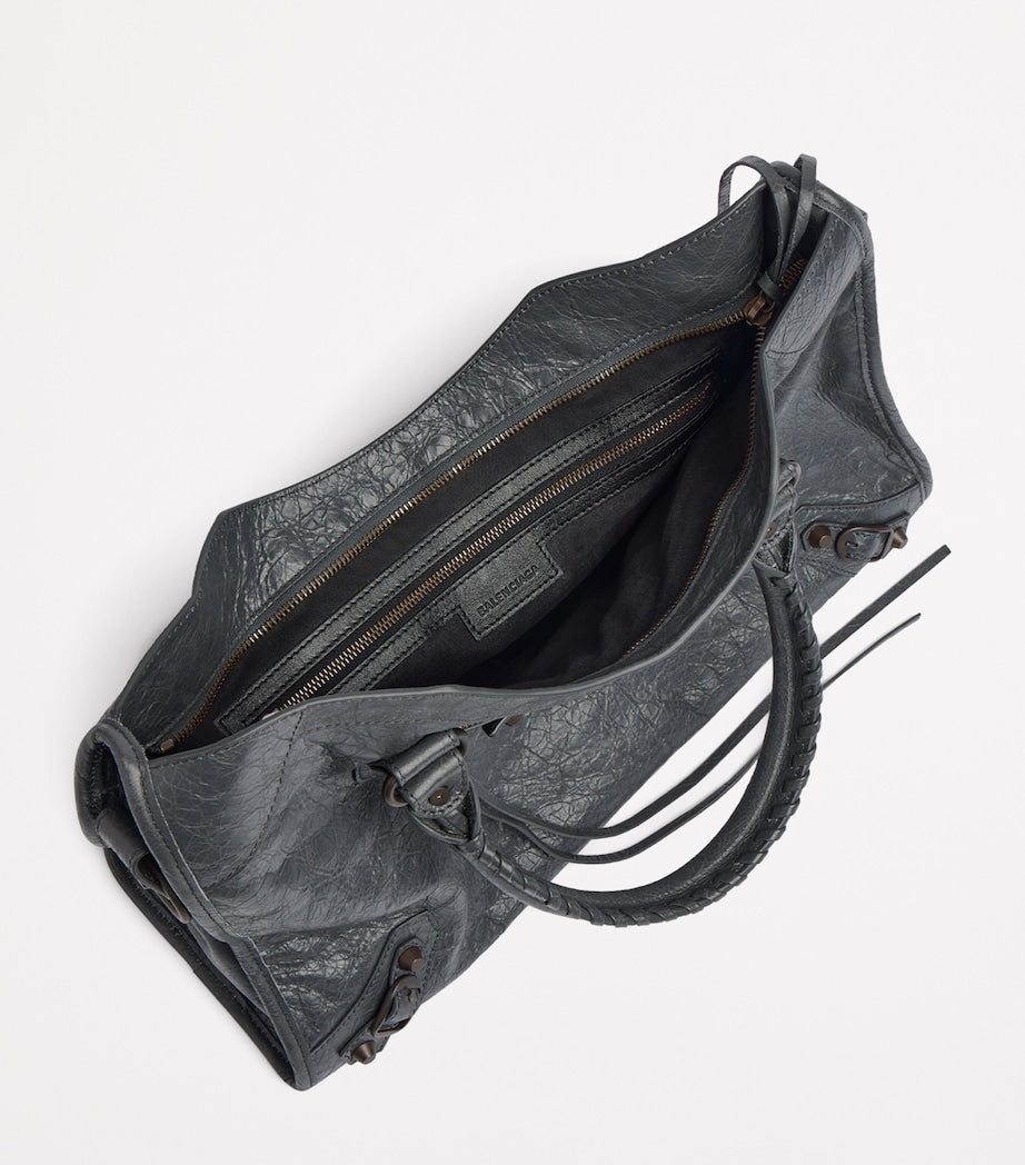Balenciaga Grey Medium Leather Le City Top-Handle Bag