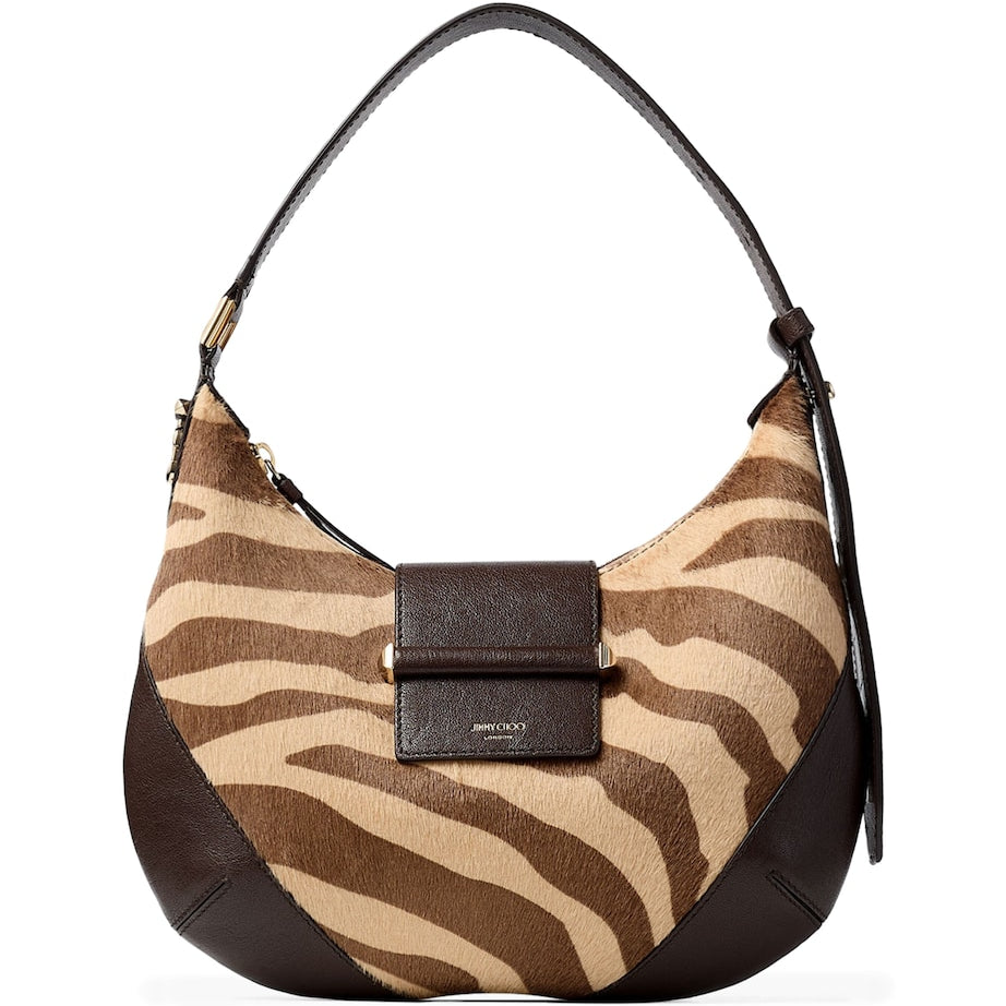 Jimmy Choo Small Bar Pony Hair-Leather Shoulder Bag