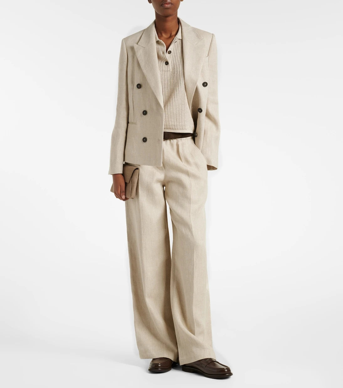 Brunello Cucinelli - Cotton-blend lamé polo shirt