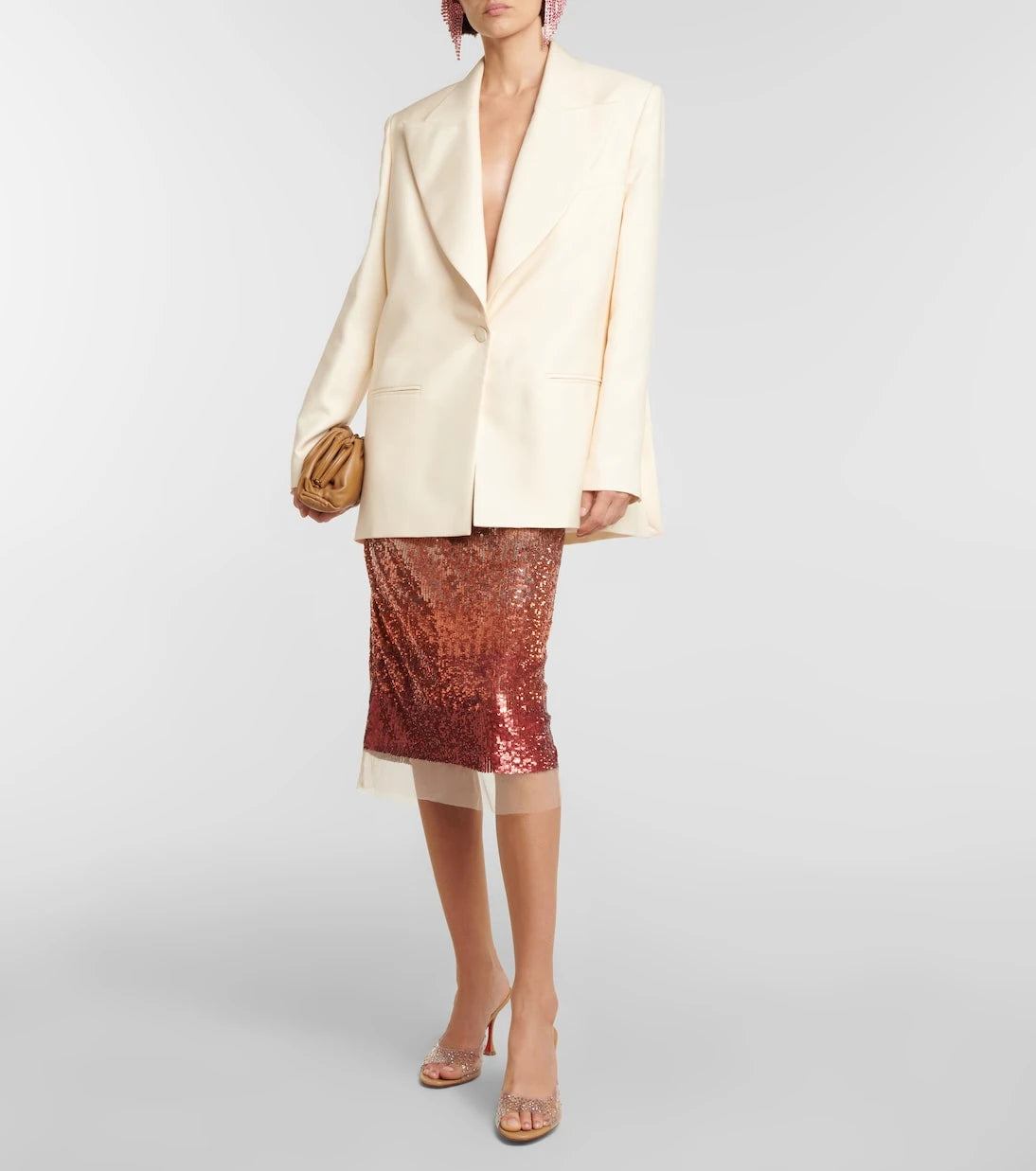 Christian Louboutin - Nudes Degramule embellished mules