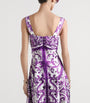 Dolce & Gabbana Multi Silk Majolica Print Midi Dress