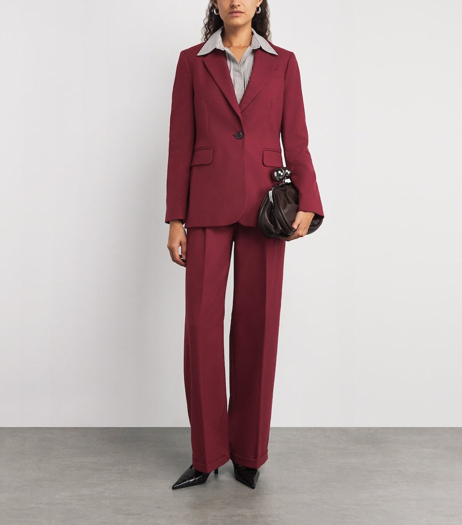 MAX&Co. Red Single-Breasted Blazer