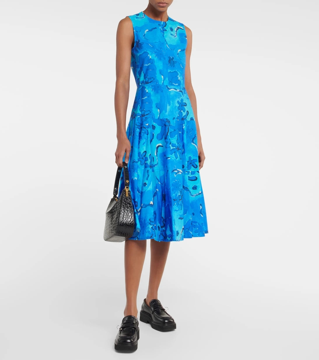 Marni - Printed cotton midi dress