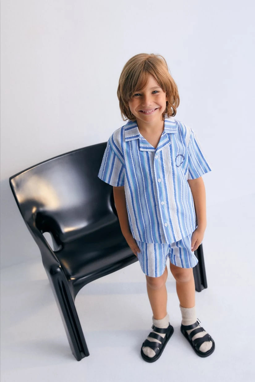 The New Society - Tebas striped cotton shirt