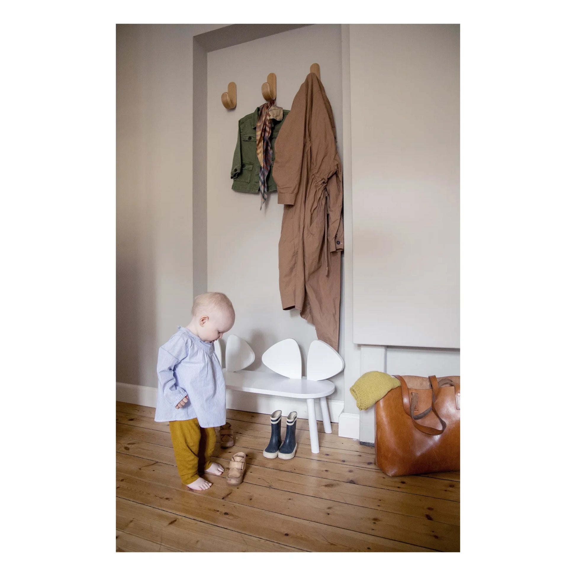 Nofred - Mouse bench in oak | White