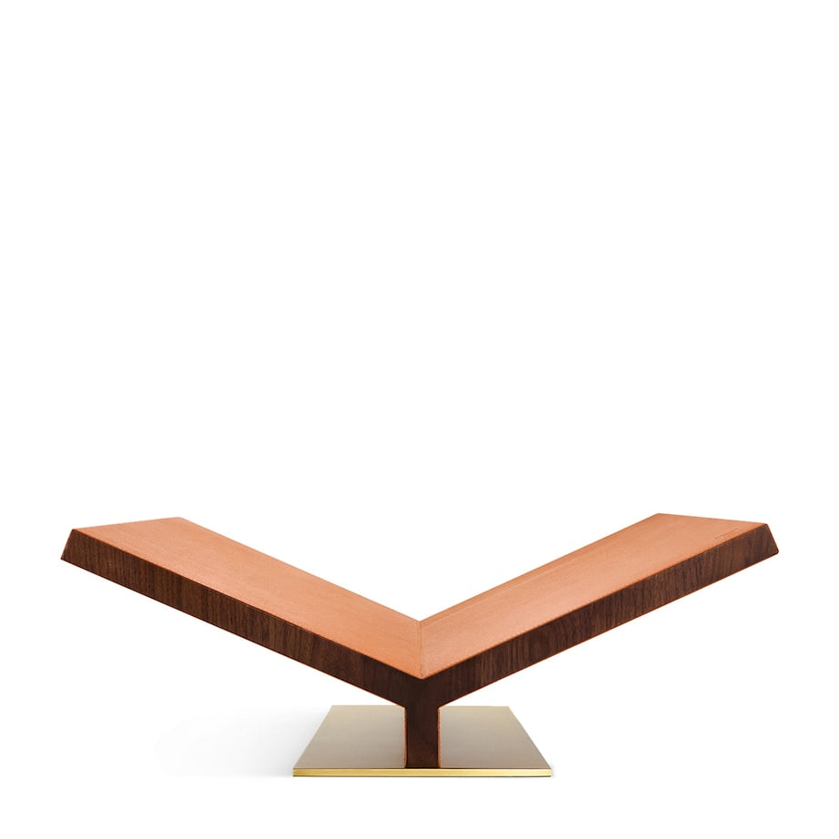 Walnut-Leather Ultimate Collector Bookstand