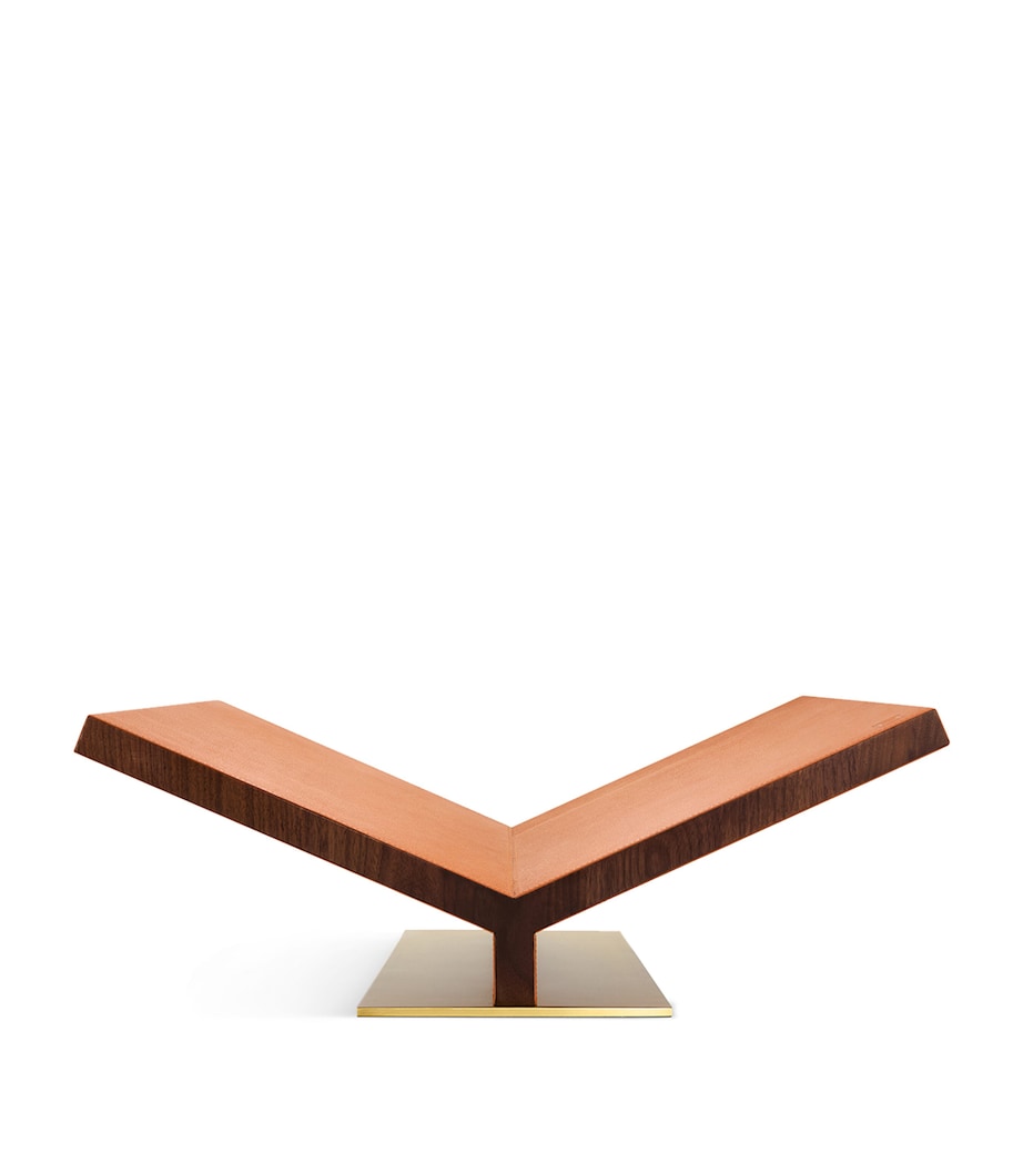 Walnut-Leather Ultimate Collector Bookstand