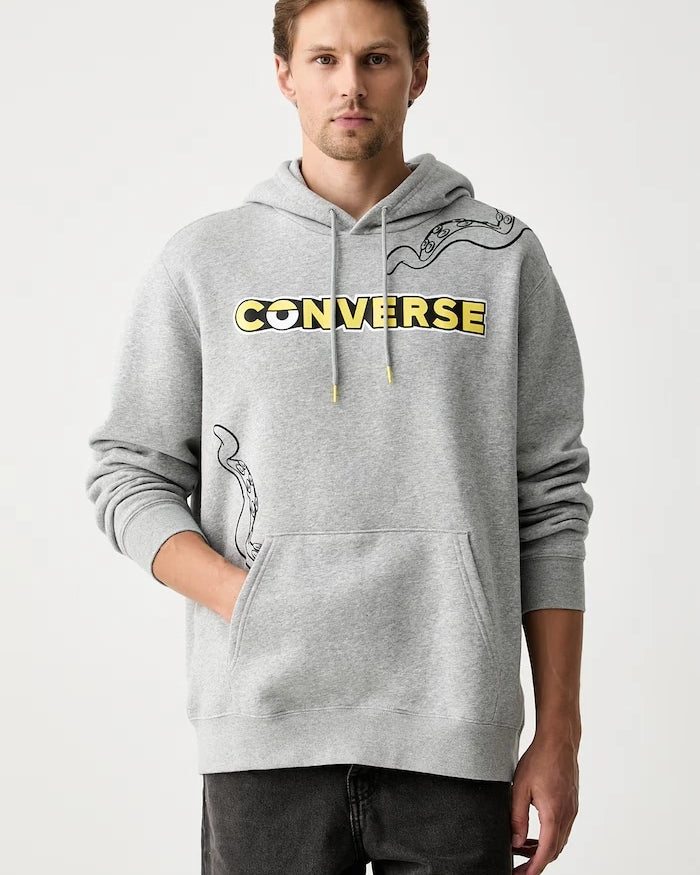 Converse x Minions & Monsters pamuklu kapüşonlu sweatshirt