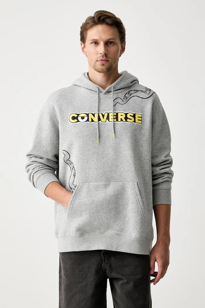 Converse x Minions & Monsters pamuklu kapüşonlu sweatshirt