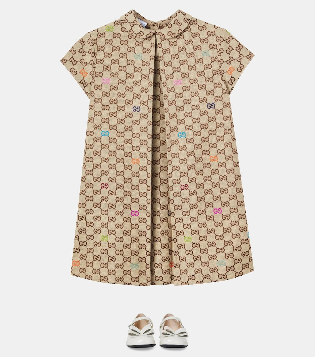 Gucci Kids - فستان من مزيج القطن GG