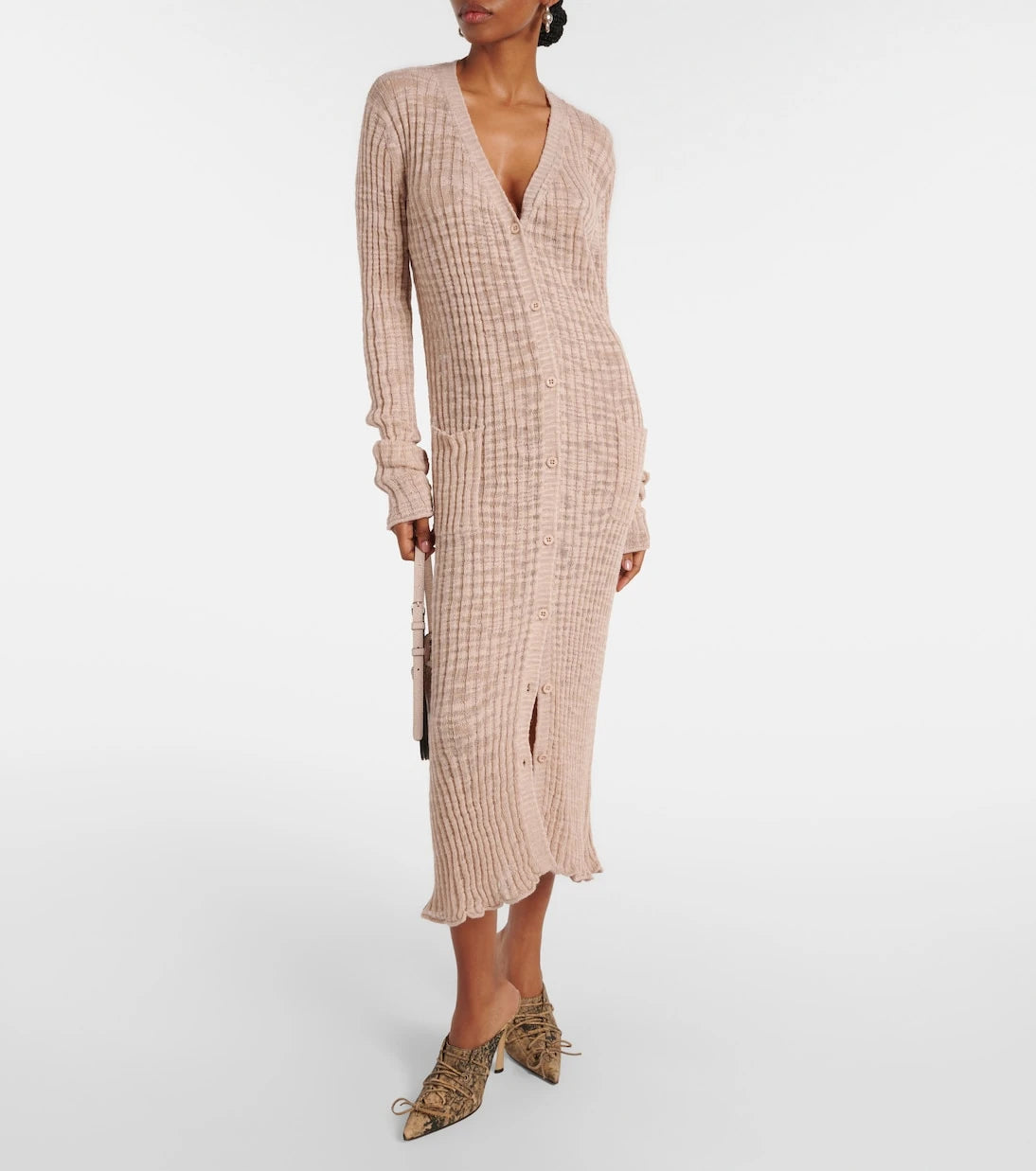 Acne Studios - سترة كارديغان من مزيج الكتان