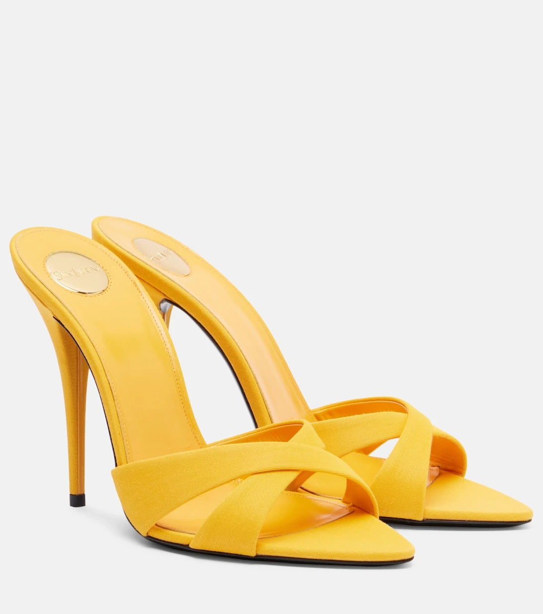 Saint Laurent - Kirat crêpe satin mules