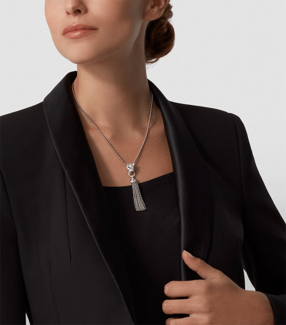 White Gold, Diamond, Tsavorite and Onyx Panthère de Cartier Necklace