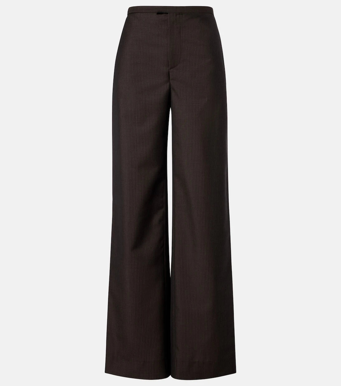 Gucci - Pinstripe wool and mohair wide-leg pants