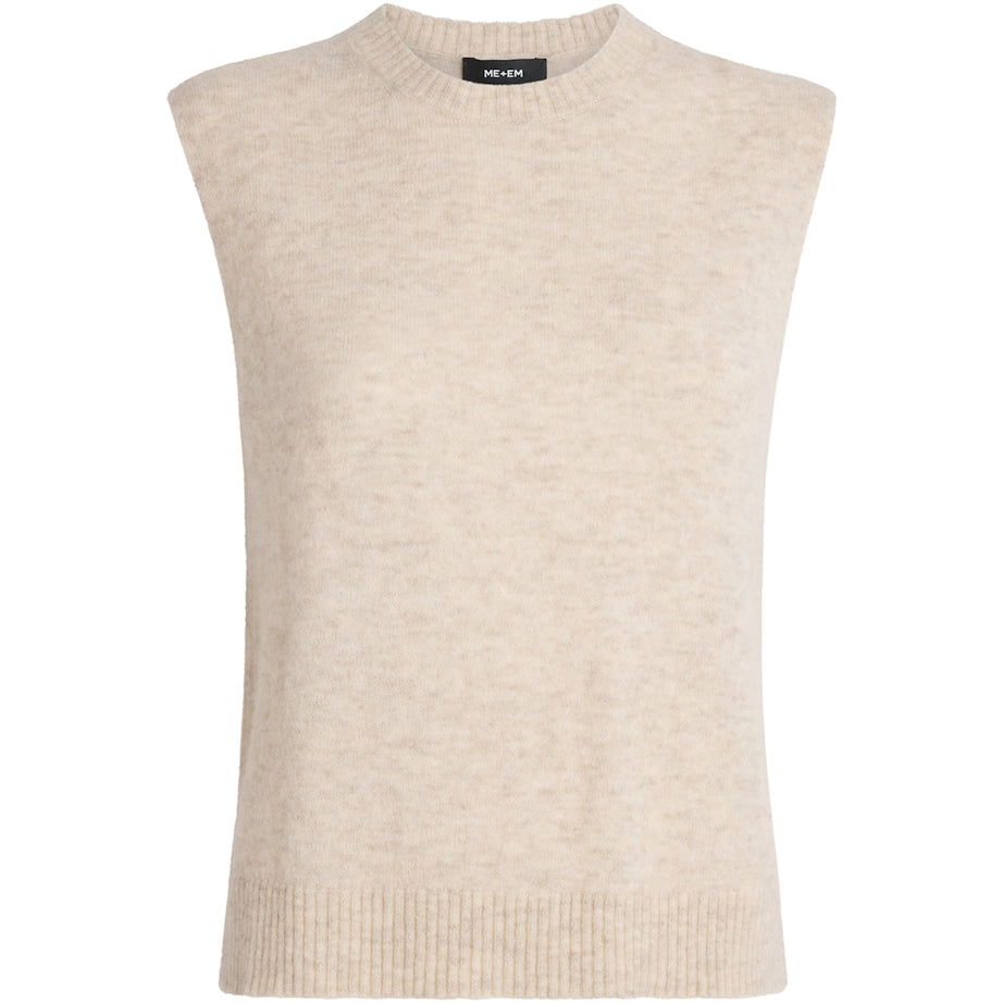 ME+EM Beige Alpaca-Blend Knitted Vest