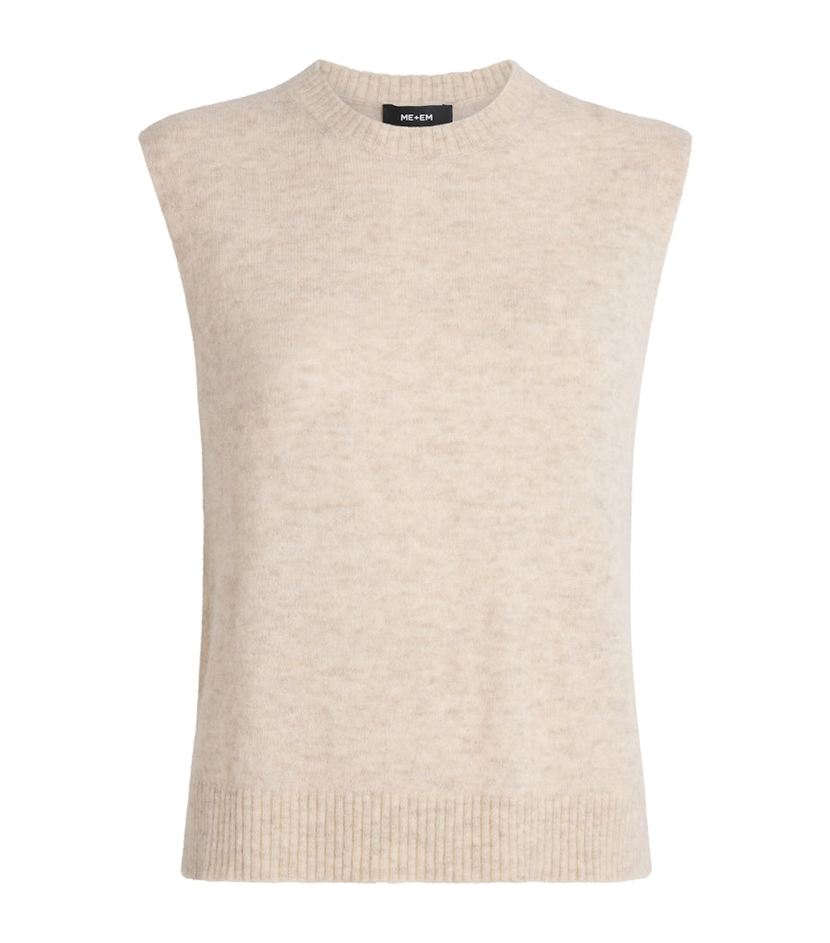 ME+EM Beige Alpaca-Blend Knitted Vest